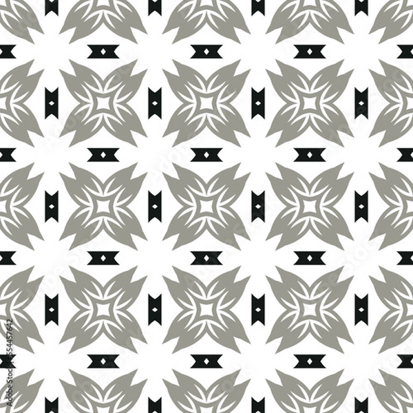 Fototapeta Geometric pattern. Seamless vector background. Ethnic graphic design.