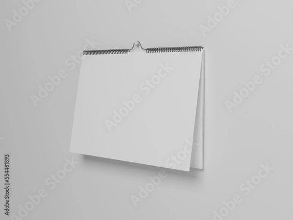 Obraz Wall calendar 3d rendering, hanging on the wall 