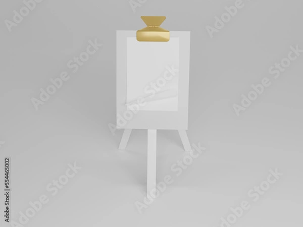 Fototapeta Stand clipboard mockup 3d rendering 