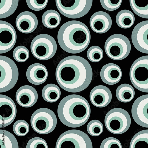 Fototapeta Abstract geometric background, modern seamless pattern, retro style creative ornament, colorful vector wallpaper, wrapping paper, 1950s, 1960s, 1970s fashion style, template, layout for design
