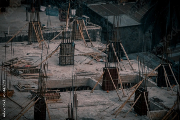 Fototapeta The structure of building construction.