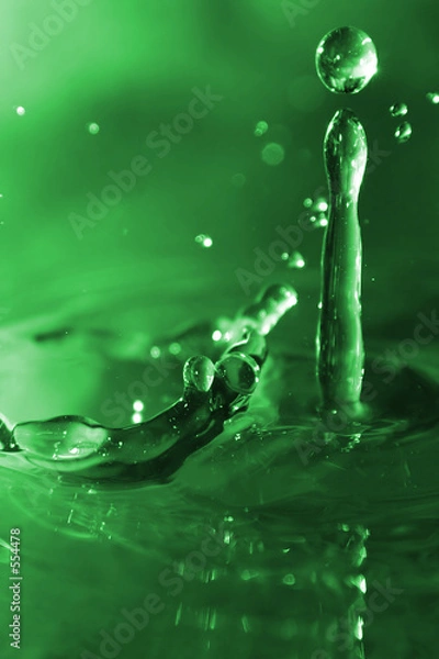 Obraz water in green