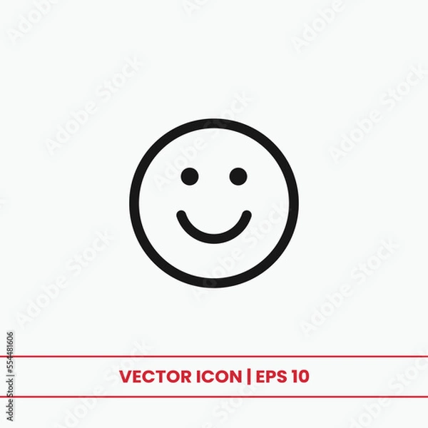 Obraz Smile icon vector. Face emoticon sign