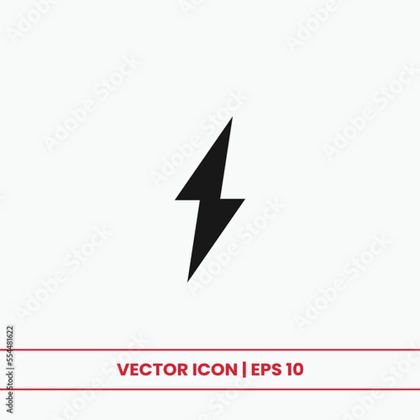 Obraz Lightning icon vector. Electric power sign