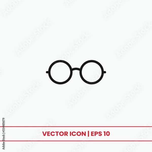 Obraz Glasses icon vector. Eyeglasses sign