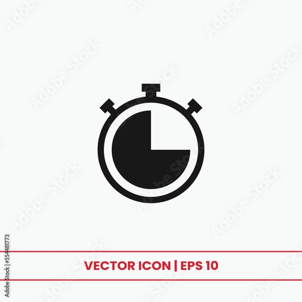 Fototapeta Stopwatch icon vector. Timer sign