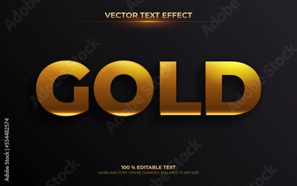 Fototapeta Gold  editable text effect
