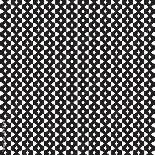 Fototapeta Seamless pattern with lines.Unusual poster Design .Black Vector stripes .Geometric shape. Endless texture

