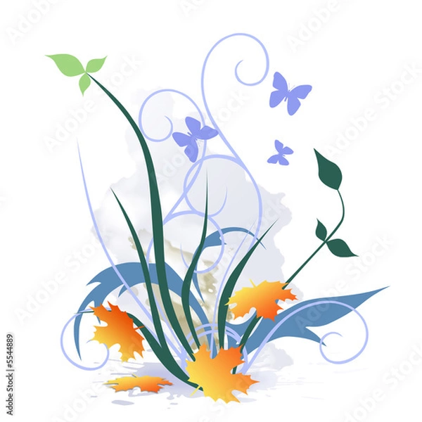 Obraz abstract ornament on light background