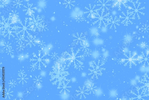 Fototapeta christmas background with snowflakes