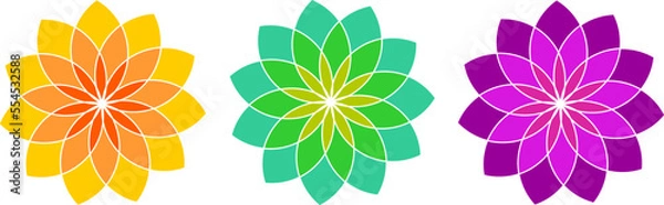 Fototapeta Geometric colored patterns. Vector illustration. Color picture for wallpaper