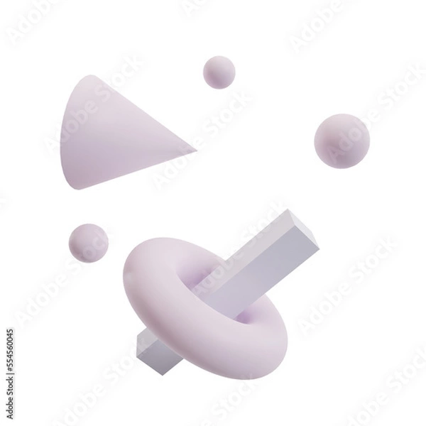 Fototapeta 3d Shapes Transparent Background