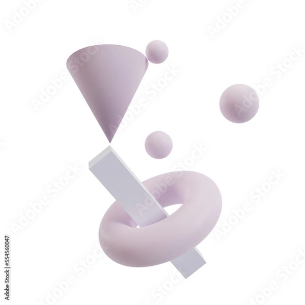 Fototapeta 3d Shapes Transparent Background