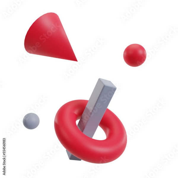 Fototapeta 3d Shapes Transparent Background