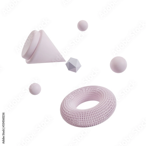 Fototapeta 3d Shapes Transparent Background