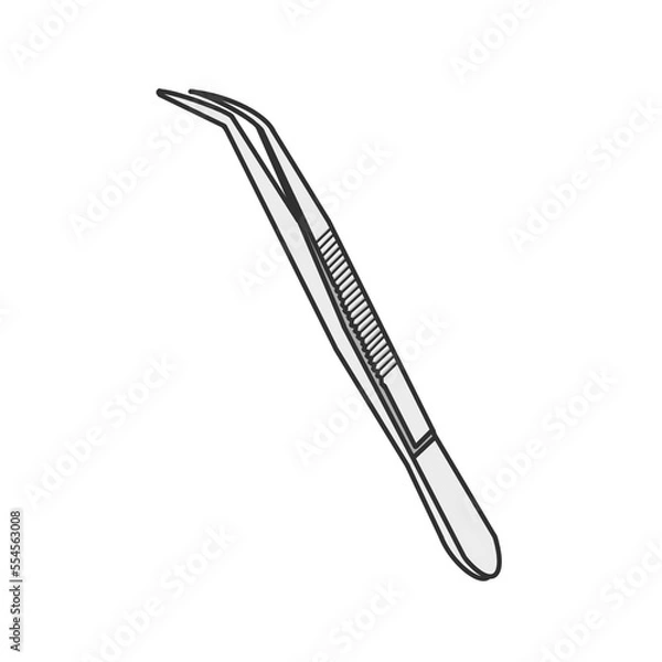 Obraz Forceps vector logo for laboratory 