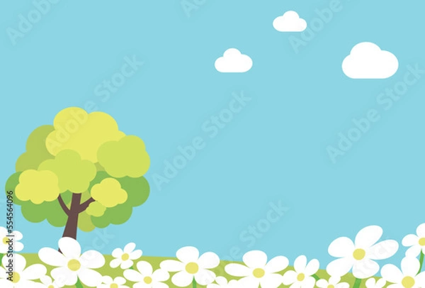 Fototapeta 背景イラスト_樹木