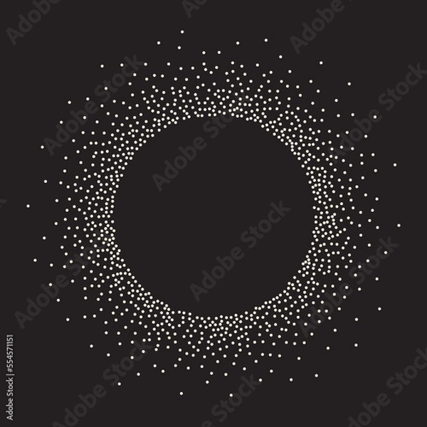 Obraz black hole - stippled pattern style illustration