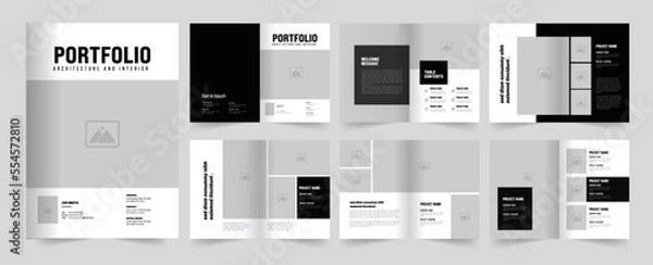 Fototapeta  Architecture portfolio design and Interior portfolio template 