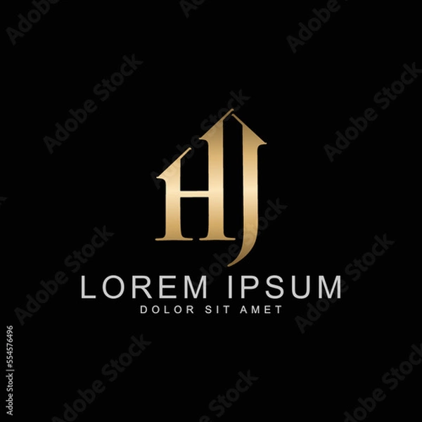 Fototapeta Initial letter logo with a minimal and simple style	