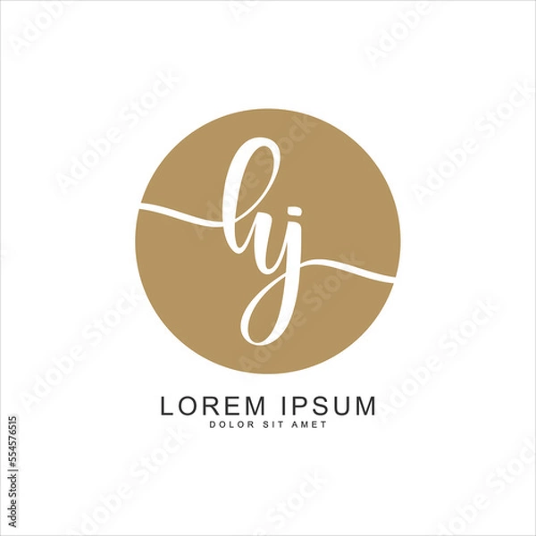 Fototapeta Initial letter logo with a minimal and simple style	