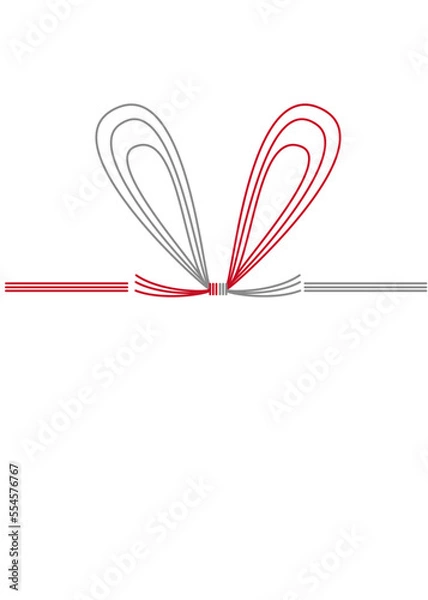 Obraz 水引で作ったうさぎ　年賀状　お祝い　新年　干支　