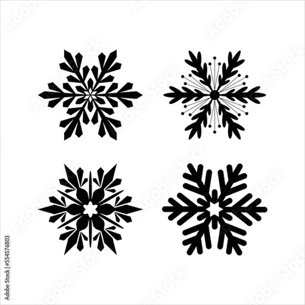 Fototapeta set of snowflakes