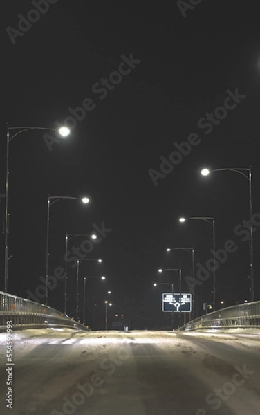 Obraz 눈이 쌓인 도로