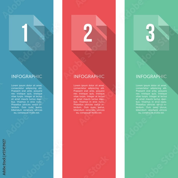 Fototapeta Paper Progress Option Workflow Banner