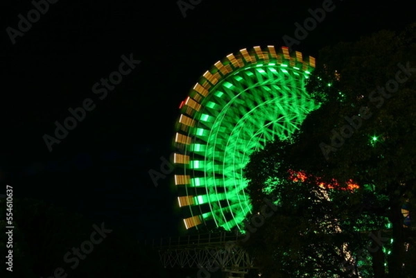 Fototapeta エキスポランドの観覧車　夜景