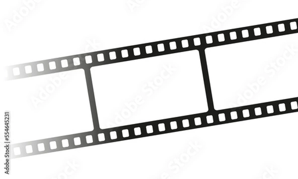 Obraz Cinema tape vector icon. Black film strip. Roll with old film tape. Vector 10 Eps.