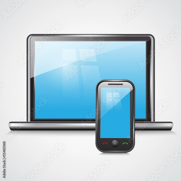 Obraz icon notebook, and mobile phone