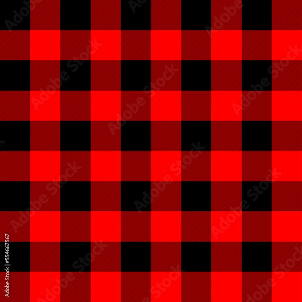 Fototapeta black and red seamless plaid pattern