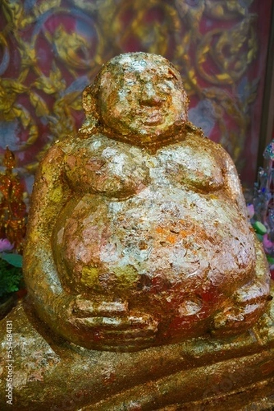 Obraz golden fat buddha statue