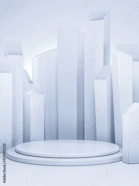 Obraz Creative drawing of 3D rendering background simulation scene product display 