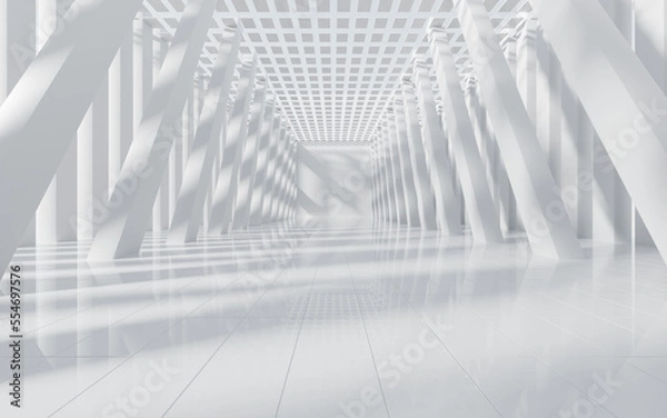 Obraz 3D rendering 3D technology extension space
