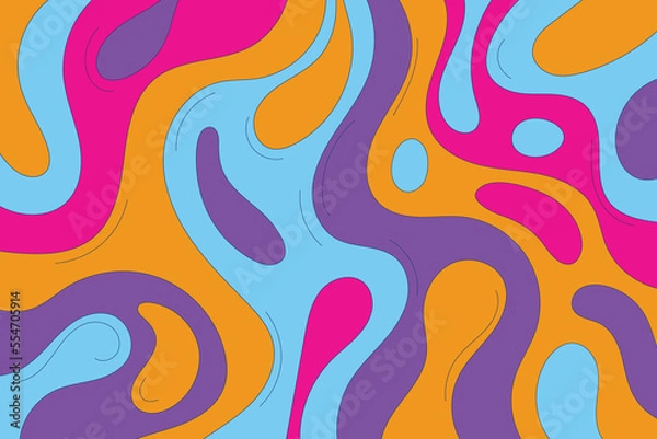Fototapeta Groovy textures background. psychedelic wave pattern