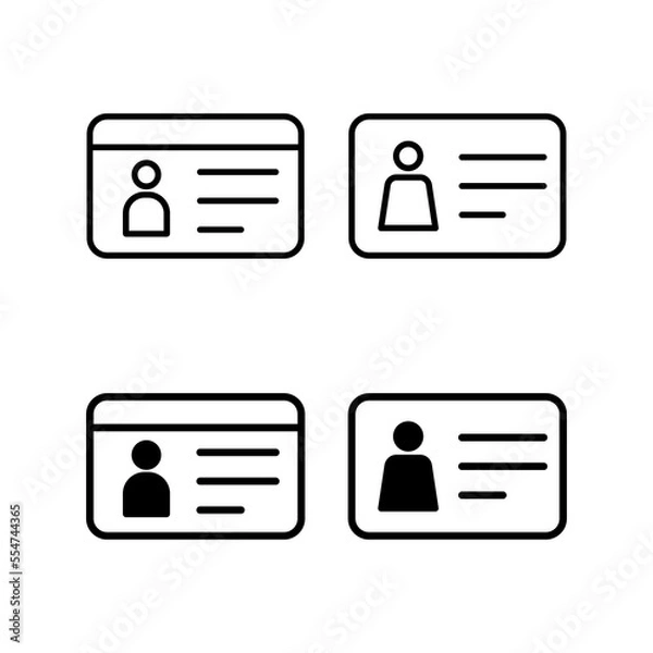 Fototapeta License icon vector for web and mobile app. ID card icon. driver license, staff identification card
