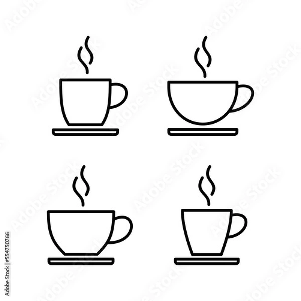Fototapeta coffee cup icon vector for web and mobile app. cup a coffee sign and symbol