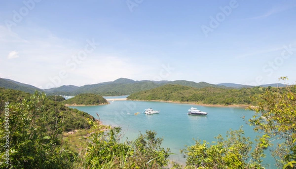 Fototapeta Summer view at Yim Tin Tze or Yim Tin Tsai, Sai Kung, Hong Kong