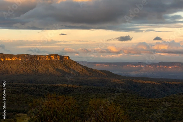 Obraz Sunlighton the cliffs and canyon NSW Australia