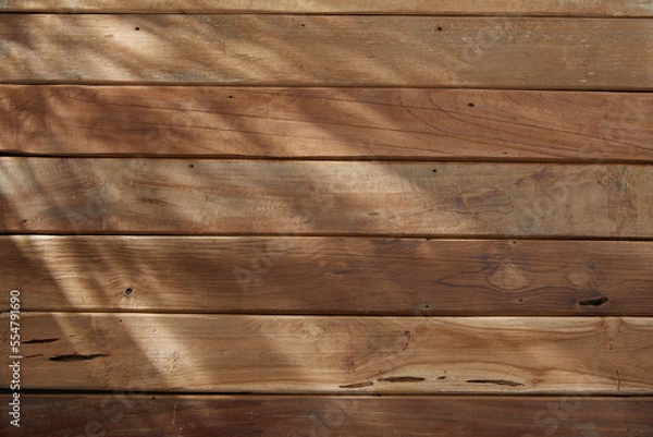Obraz vintage wood table with window light, top view and copy space