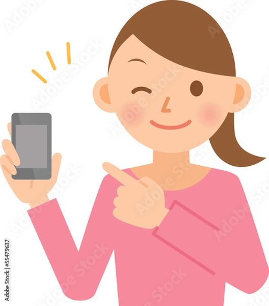 Obraz 女性　モバイル