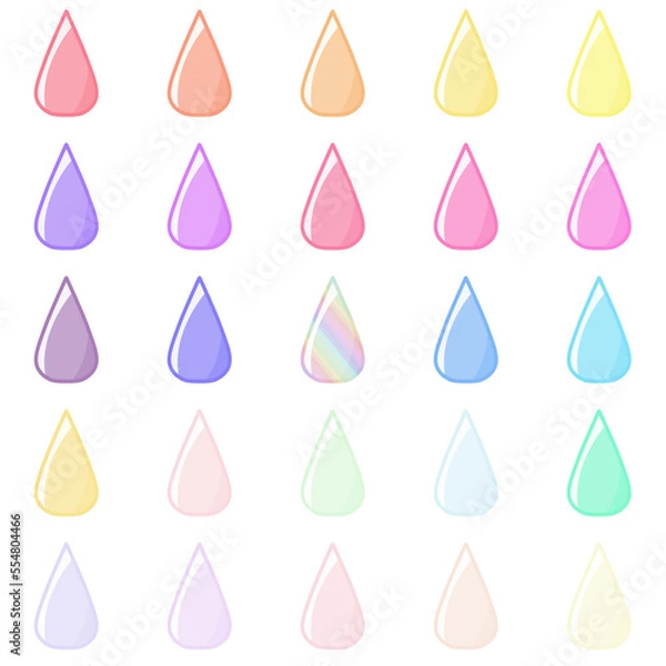 Fototapeta 透過するしずく　シンプル　セット