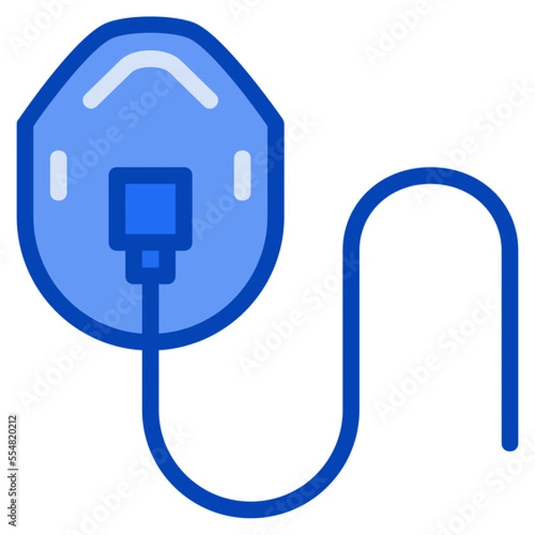Obraz oxygen mask blue icon