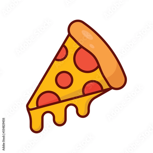 Fototapeta pizza icon vector design template in white background