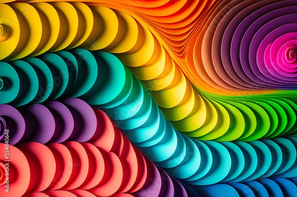Fototapeta Seamless Abstract Colorful Design, texture, curvy and artistic Illustration pattern