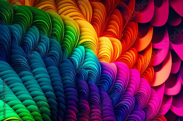 Fototapeta Seamless Abstract Colorful Design, texture, curvy and artistic Illustration pattern