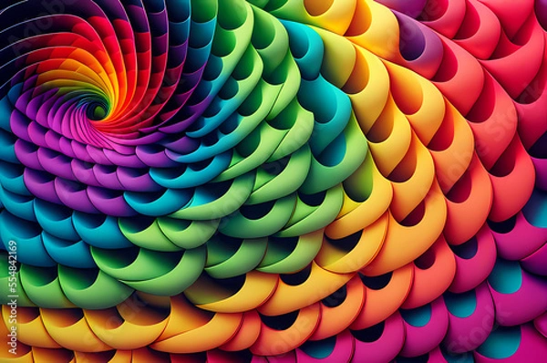 Fototapeta Seamless Abstract Colorful Design, texture, curvy and artistic Illustration pattern