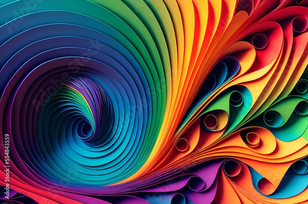 Fototapeta Seamless Abstract Colorful Design, texture, curvy and artistic Illustration pattern